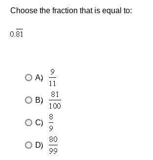 Choose the fraction that is equal to: