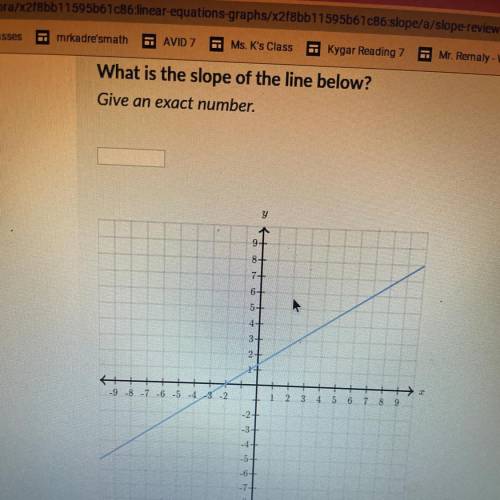 What is the slope of the line below? 
give an exact number. plz help !