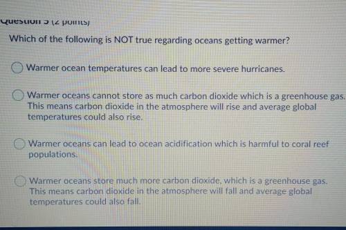 Which of the following is NOT true regarding oceans getting warmer?