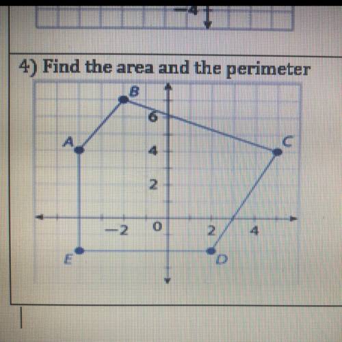 4) Find the area and the perimeter