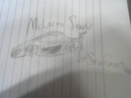 <3 i drew a McLaren Senna, i hope this is what you wanted Tritan3251. <3