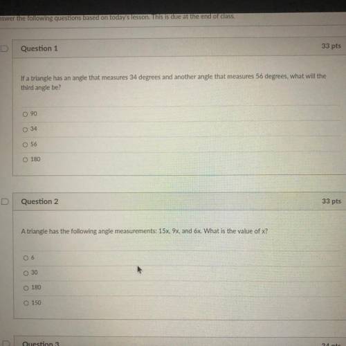 Answer question 1 and 2 and i’ll give a brainliest to the person with the correct answer