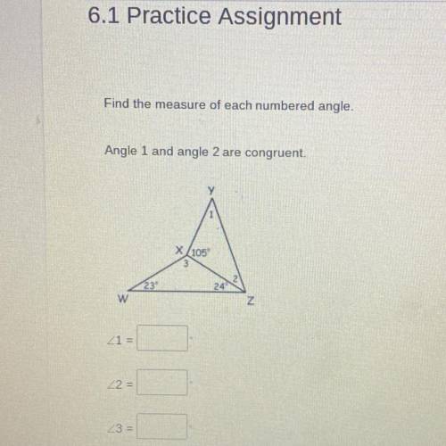 PLEASE HELP ME! find the measure of each numbered angle. pls