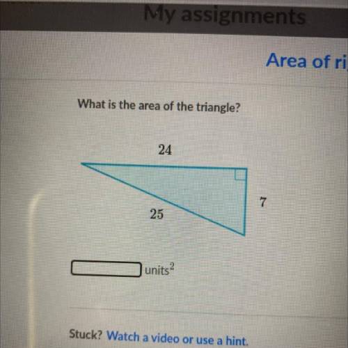 What’s the area of the triangle?