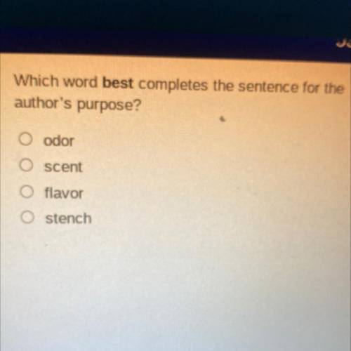 Which word best completes the sentence for the author's purpose?