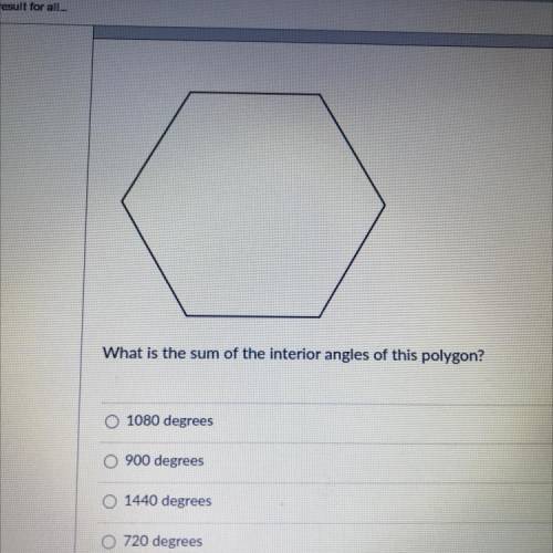 What is the sum of the interior angles of this polygon?