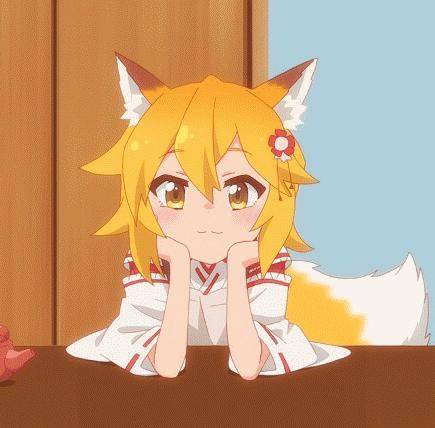 Write a paragraph explaining why the anime character Senko-San is cute. (Picture provided)