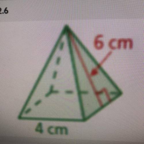 Which formula will you used to solve for the surface area of this figure

S A = 1/2 P h+2B
S A = P
