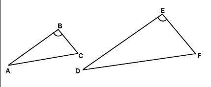 Given that triangle, ABC is similar to triangle DEF find the value of the variable for the followin