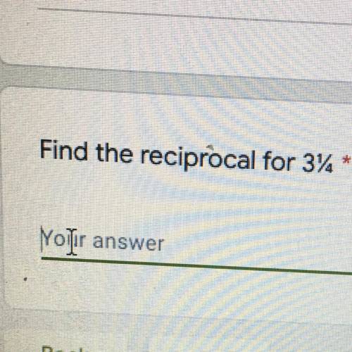 Find the reciprocal for 3 1/4