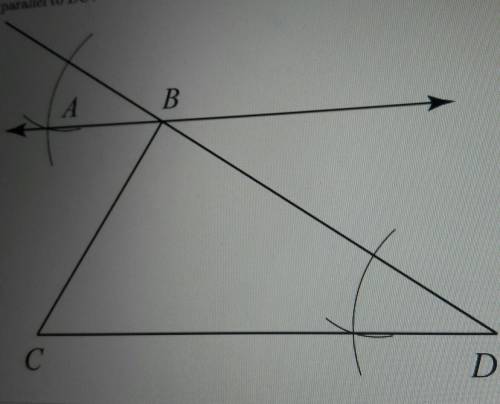 For the construction below, which theorem guarantees that AB is parallel to DC?