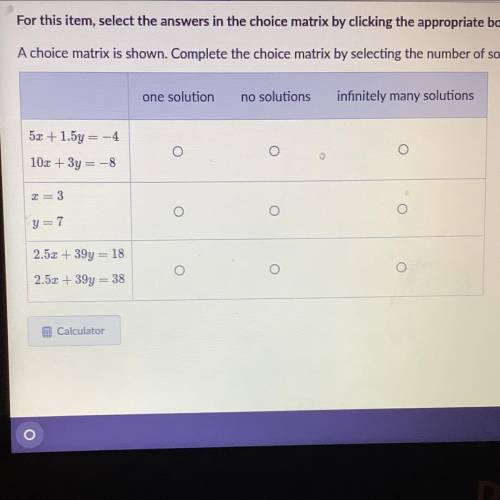 Can someone please help me with this I’m being timed Just determine it solution, no solution ,