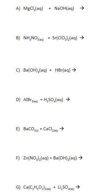 Please help with these chemical equations, giving 30 brainiest!!!
