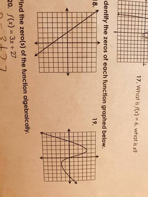 Questions 18 and 19. Its time sensitive and my son's teacher requires work shown. thank you all in