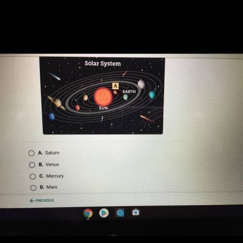 Help if your good at science 
What is the name of the planet next to the label a?