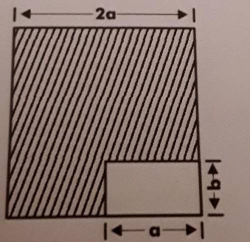 What is the area of the shaded part of the square?

options: