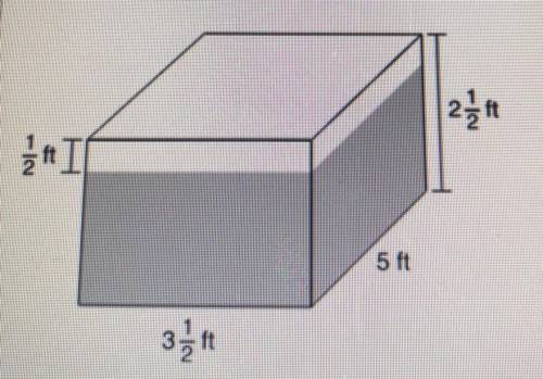 The diagram below show the dimensions of a container of sand that is shaped like a rectangular pris