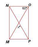 If MNOP is a rectangle, and MON = 60, what is the value of x?