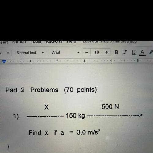 Please help me this is timed . 
Find x if a = 3.0 m/s^2