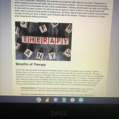 According to the article, how is the process of therapy helpful to individuals?