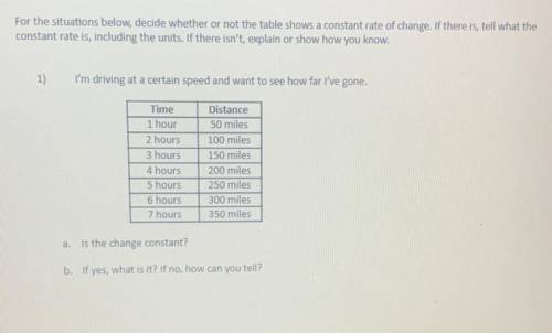Is the change constant or not constant? 
If so how can you tell?