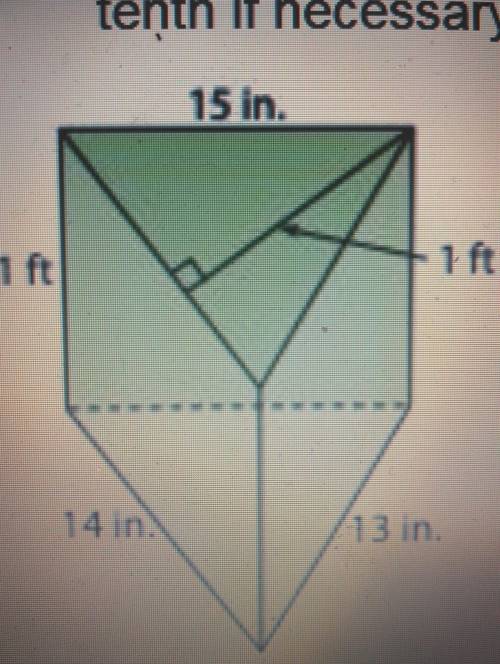 Find the lateral and total surface area of the prism. Round to the nearest tenth if necessary
