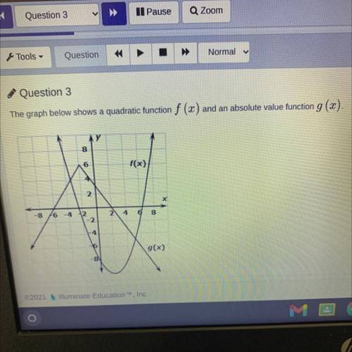 Need help ASAP

Which of the following x-values are approximate solutions to the equation f (x) =