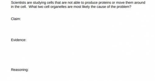¨Scientists are studying cells that are not able to produce proteins or move them around

in the c