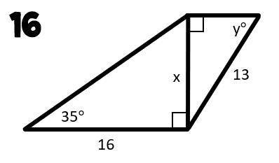 Find the value of each variable. Round the lengths to the nearest tenth and the angle measures to t