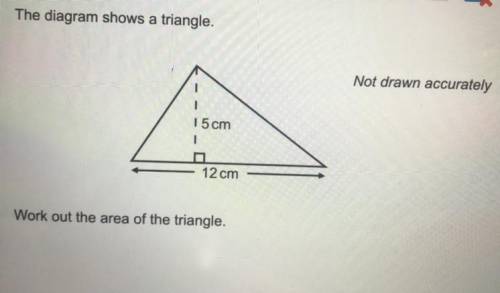 Work out the area of the triangle.