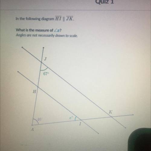What is the measure of x?