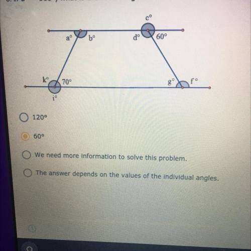 If b = 110 what is the value of g 
IM BEING TIME PLZ HELP THANK YOU