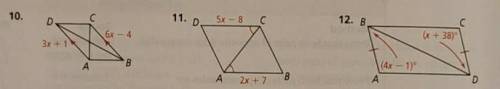 For what values of x and y must ABCD be a parallelogram please help and show work