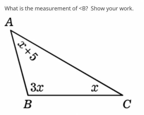 PLEASE HEKP ME ITS DUE IN 10 MINUTES FIND THE MEASUREMENT OF B AND SHOW YOU WORK PLEASE.