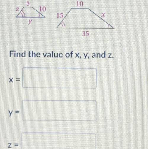 What’s the value of X, Y and Z?