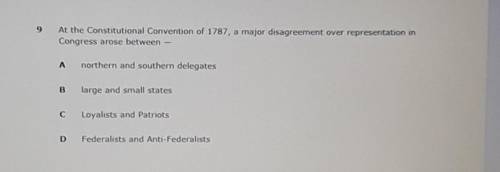 At the Constitutional Convention of 1787, a major disagreement over representation in Congress aros