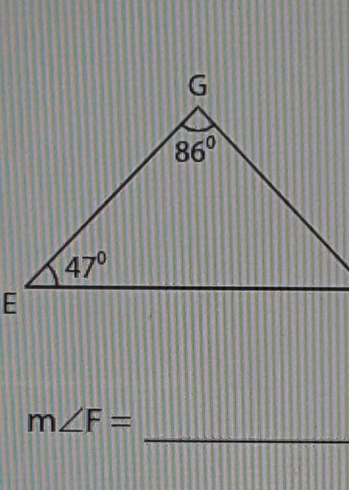 NOT GRADED. FIND THE MEASURE OF THE INDICATER ANGLE IN EACH TRIANGLE.