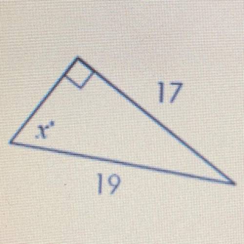 I need to find angle x using trig