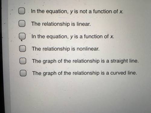 Plssssssss Help

A relationship between X and Y is defined by the equation y = -3 x + 1/2. W