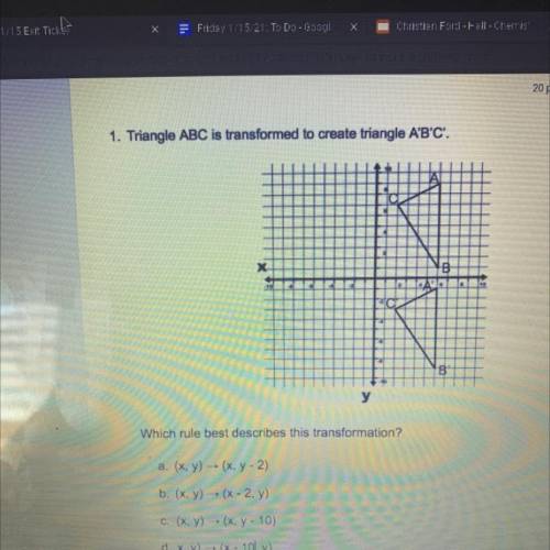 A (x,y)—> (x, y - 2)
B 
C
D