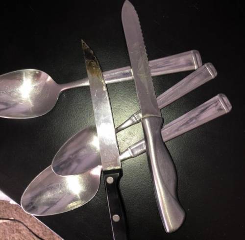 Can someone good at art draw this for me ! well appreciated !! draw 5 utensils using value