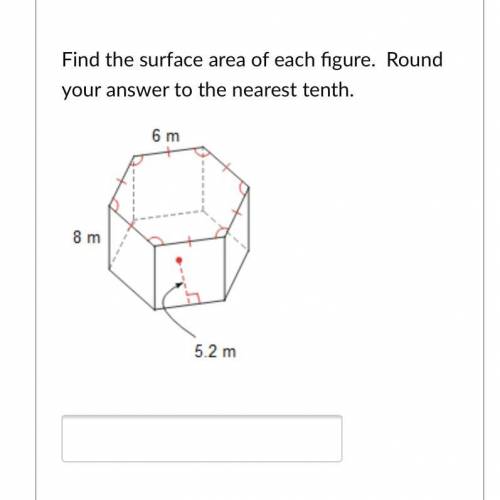 Find the surface area of each figure. Round your answer to the nearest tenth.

6 m
8 m
5.2 m