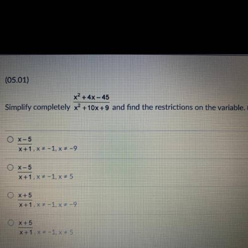 Find the restrictions on the variable.