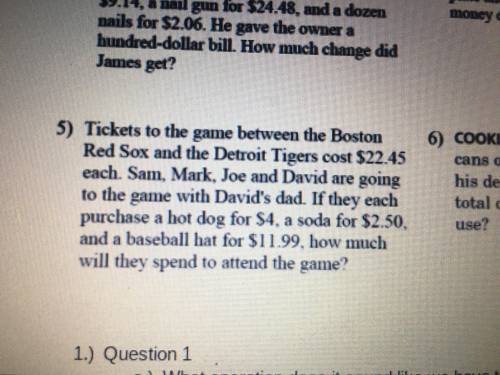 Look at question 5 not the other ones and just answer please