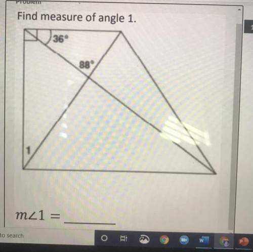 Find measure of angle 1
