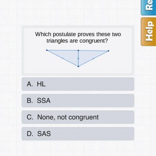 Which postulate proves the two angles are congruent?