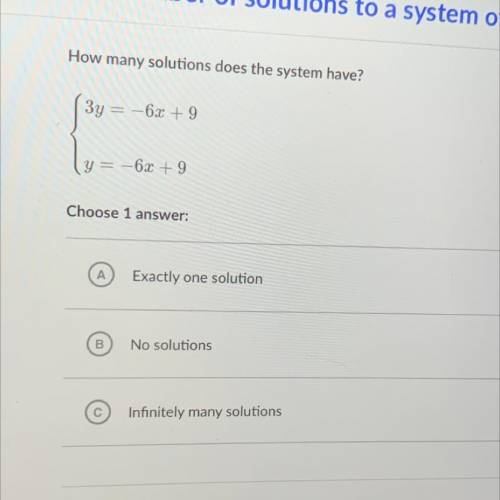 How many solutions does this system have ?