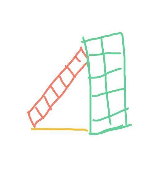 A 40-foot ladder is leaning against a building and forms a 29.32° angle with the ground. How far awa