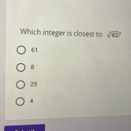 Which integer is closest to 3V62?