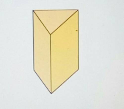 Identify this prism and describe it using the following vocabulary terms base, edge, face, and vert
